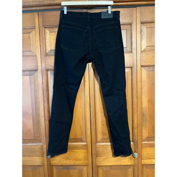 NWOT Madewell Men's Mid Rise Straight Leg Slim Jeans Denim Black Size 33x32 - Picture 6 of 12
